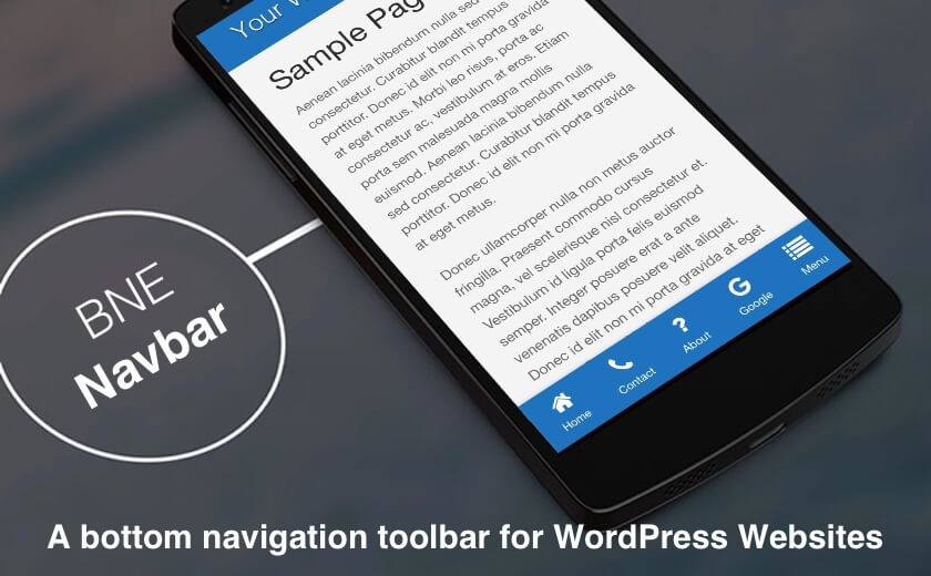 Website App Toolbar for WordPress